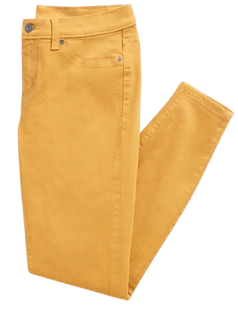 yellow skinny jeans