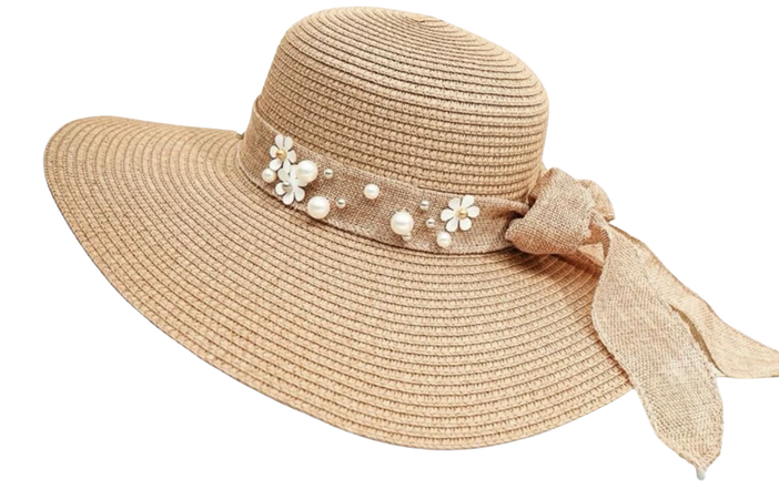 Sunhat with ribbon