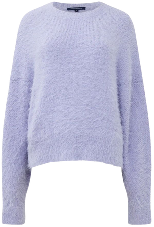 Meena Fluffy Boat Neck Sweater Cosmic Sky | French Connection US