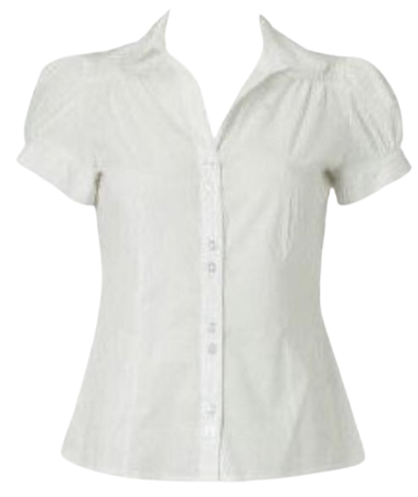 white short puff sleeve blouse