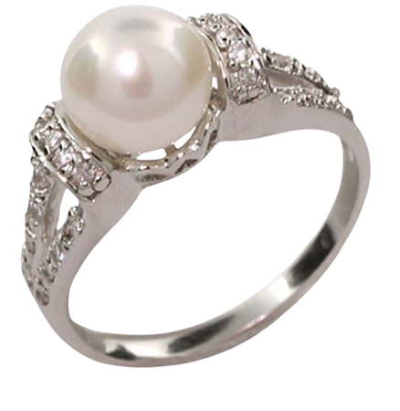 Vintage Pearl Wedding Ring