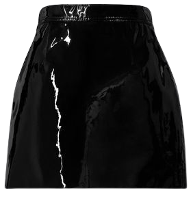 *clipped by @luci-her* Latex Black Mini Skirt