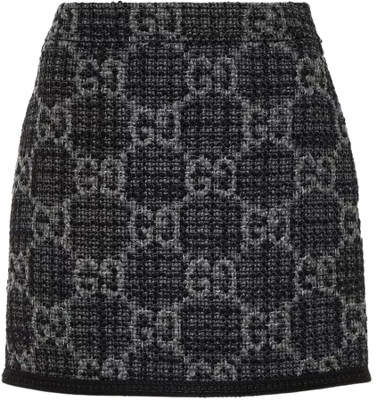 GG wool and cotton tweed miniskirt in grey - Gucci | Mytheresa