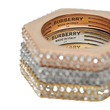 Crystal Rose Gold, Palladium, Gold-plated Nut Rings - Women | Burberry Canada