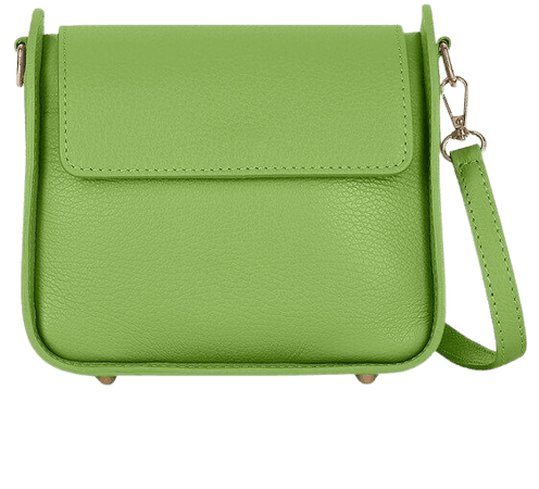 Lime Green Contemporary Textured Leather Bag