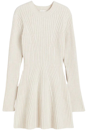 Rib-knit Dress - Natural white - Ladies | H&M US