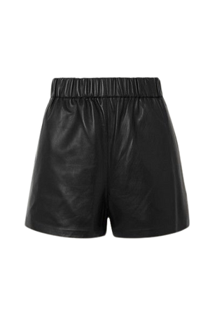 Leather Shorts - Black