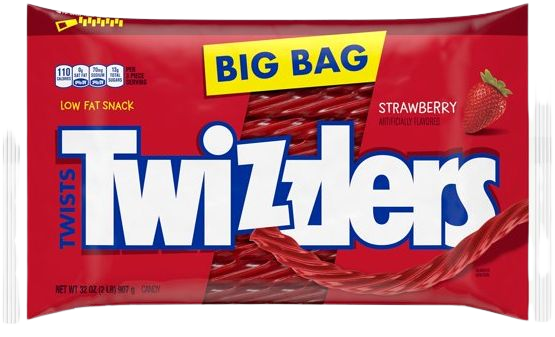 TWIZZLERS, Twists Strawberry Flavored Chewy Candy, Low Fat, 32 oz, Bulk Big Bag - Walmart.com