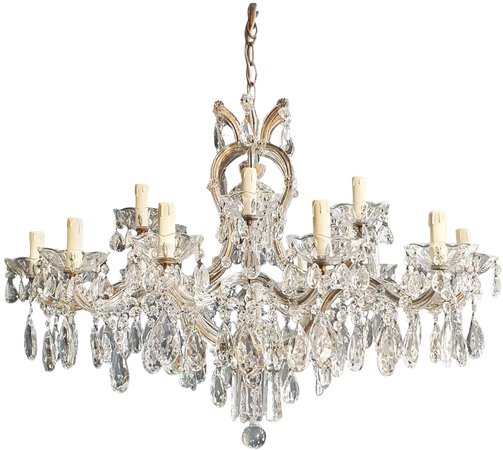 Maria Theresa Crystal Chandelier Antique Ceiling Lamp Luster Art Nouveau