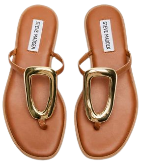 KNOLA Cognac Leather Thong Sandal | Women's Sandals – Steve Madden