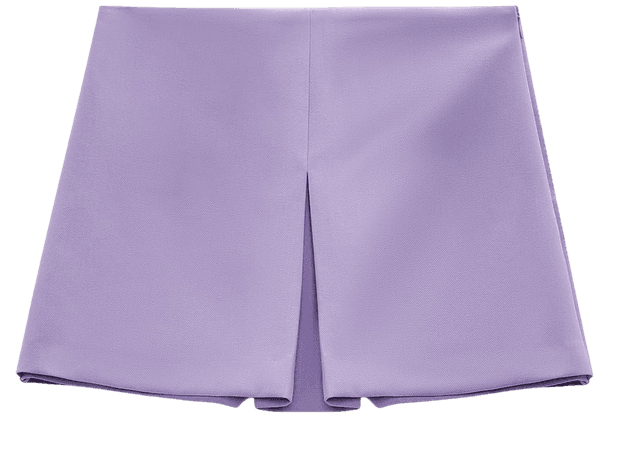 PLEATED SPLIT SKIRT - Light lilac | ZARA United States