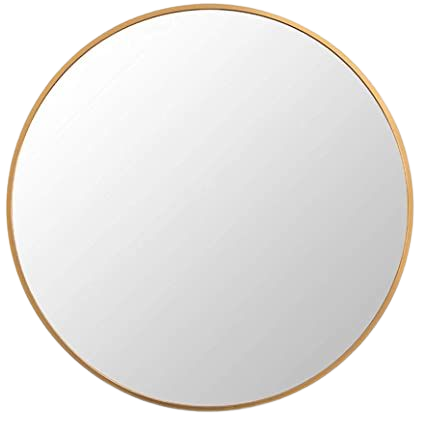 Amazon.com: FANYUSHOW Round Mirror for Bathroom, Gold Circle Mirror for Wall Mounted, 20'' Modern Brushed Brass Metal Frame Round Mirror for Wall Decor, Vanity, Living Room, Bedroom: Furniture & Decor