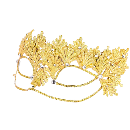 VIVO Masks Colombina Fenice Gold White Masquerade Mask