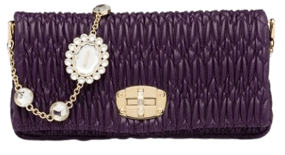 Purple Miu Miu Cloquet Shoulder Bag | Farfetch.com