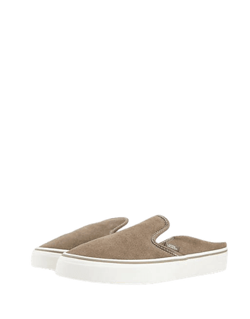 Vans Classic Slip-On Mule Cozy sneakers in walnut brown | ASOS