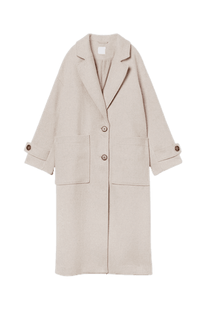 Oversized Coat - Light beige - Ladies | H&M US
