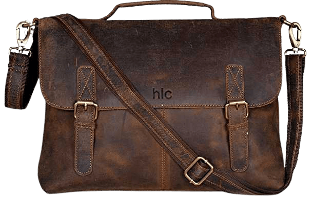 Amazon.com: Handolederco Vintage Buffalo Leather Messenger Satchel Laptop Briefcase Men's Bag Crazy Vintage Leather Messenger Briefcase Bag: Computers & Accessories