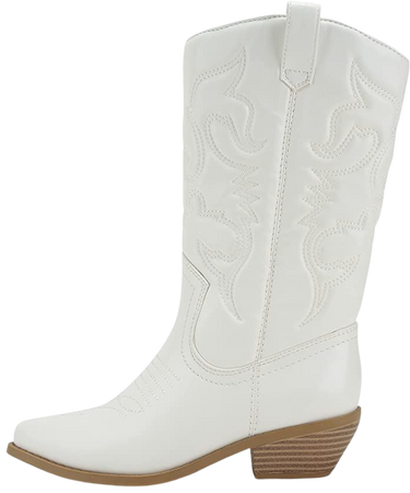 Amazon.com | Soda Reno Women Western Cowboy Pointed Toe Knee High Pull On Tabs Boots | Mid-Calf