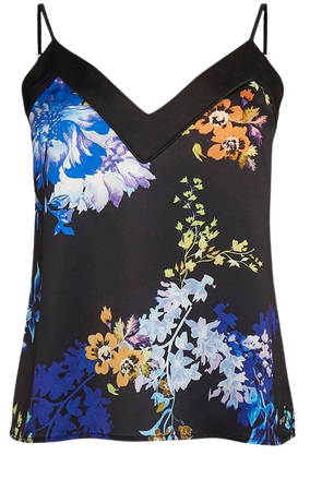 Floral Garden Satin Nightwear Cami | Karen Millen