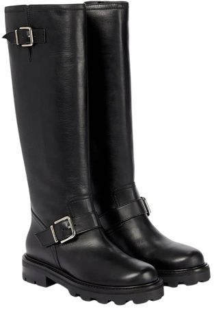 JIMMY CHOO

Black Biker II Tall knee-high leather boots