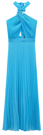 PLEATED SLIP DRESS - Bluish | ZARA United States