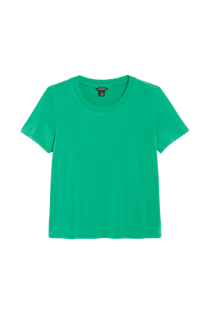 Green soft t-shirt - Bright green - Monki WW