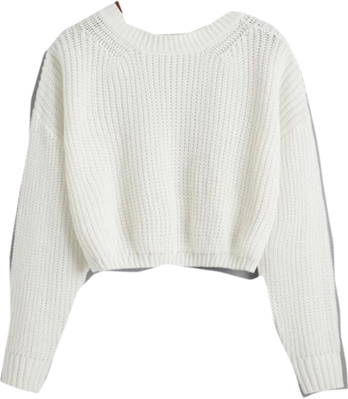 white sweater