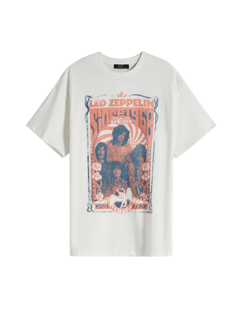 Led Zeppelin print short sleeve T-shirt - Tees and tops - Woman | Bershka