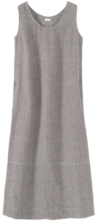 Gingham Linen U Neck Dress | TOAST