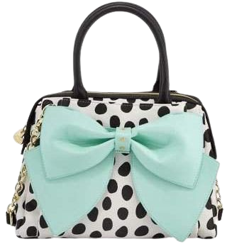 black and white dot with Tiffany bow