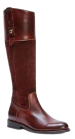 Burgundy Jayden Button Tall Leather Boot - Women