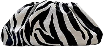 Amazon.com: Fashion Day Clutch Dumpling Bag Zebra Embossing Holographic Cloud Bag Clip Purse Bag Women Pleated Pouch Totes Handbag Big Shoulder Bag For women (As Photot) : Clothing, Shoes & Jewelry