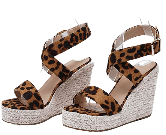 Amazon.com | Women's Summer Wedge Sandals Open Toe Gladiator Cross Strappy Sandals Casual Chunky High Heel Platform Espadrilles Shoes | Platforms & Wedges