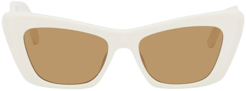 White Hermosa Sunglasses by Palm Angels on Sale