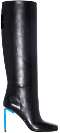 Off-White Allen Embossed Knee Boots - Farfetch