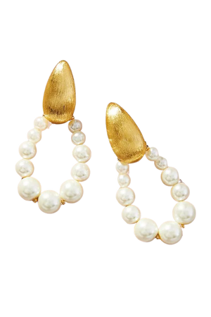 Looped Pearl Drop Earrings | Anthropologie