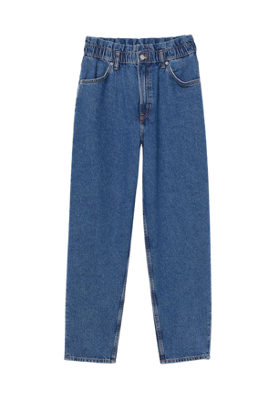 Mom Loose-fit High Jeans - Dark denim blue - Ladies | H&M GB