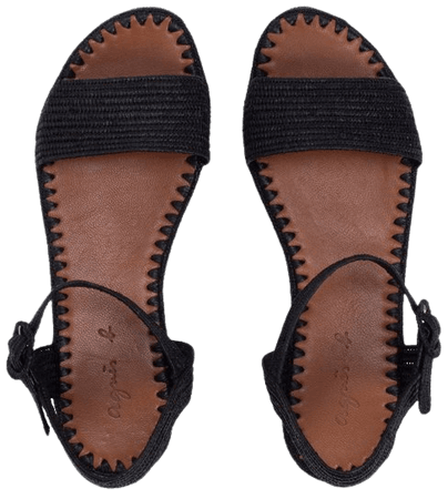 black agnès b. and Yvonne Waska raffia sandals