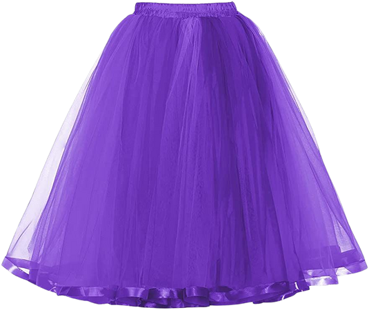 Amazon.com: MisShow Women's 5 Layers Tulle Tutu Skirt A Line Ballet Bridal Petticoat Princess Skirt Purple : Clothing, Shoes & Jewelry