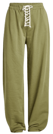 olive green sweatpants