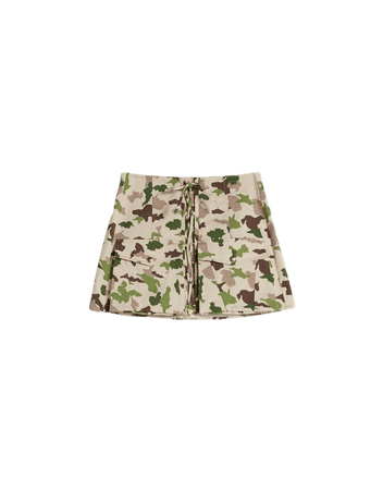 Camouflage lace-up mini skirt - New - Woman | Bershka