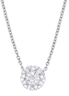 64 Facets 18k White Gold Graduating Diamond Tennis Necklace, 16"L | Neiman Marcus