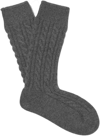 grey knit socks