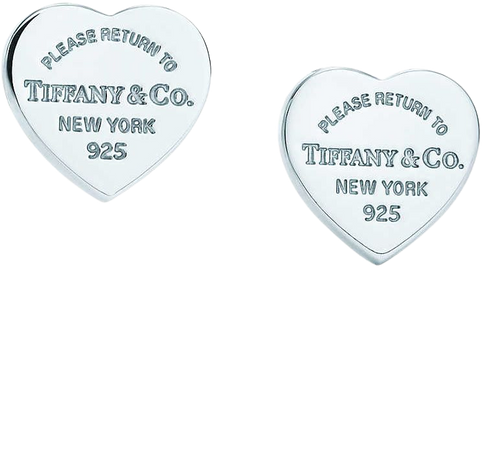 Tiffany® mini heart tag earrings in sterling silver. | Tiffany & Co.