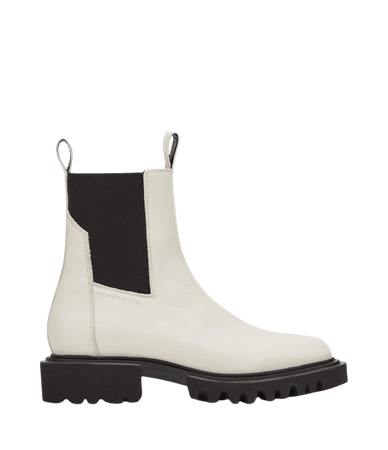 ALLSAINTS US: Womens Hayley Leather Boots (stone_white)