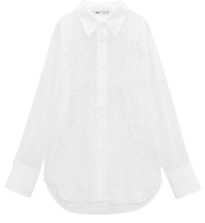 EMBROIDERED BLOUSE LIMITED EDITION - White | ZARA United States
