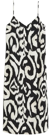 Crêped Slip Dress - Black/patterned - Ladies | H&M US