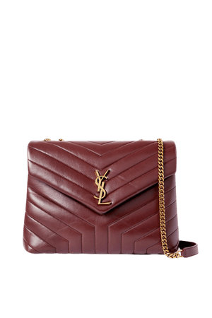 Burgundy Loulou medium quilted leather shoulder bag | SAINT LAURENT | NET-A-PORTER