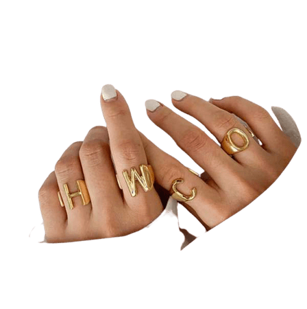 Gold Statement Initial Ring – Revel Boutique