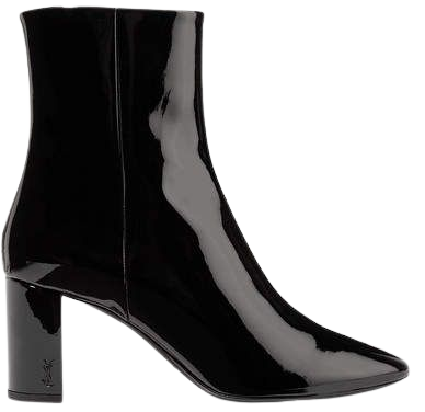 Lou Patent-leather Ankle Boots - Black